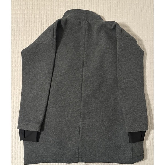 Mondetta Women's Fleece Cardigan Jacket Size Small Petite Charcoal Black Pockets - Picture 8 of 8